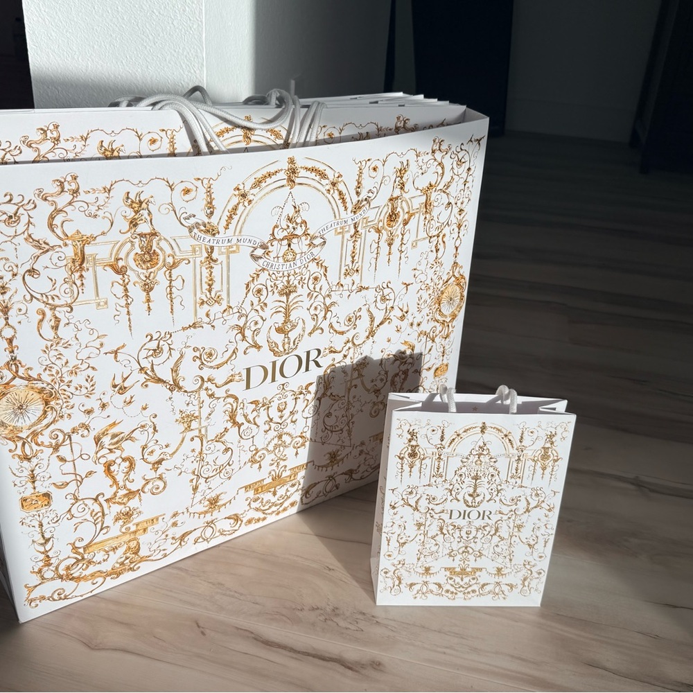 Extra LARGE Dior White and Gold Decorative Gift Bag